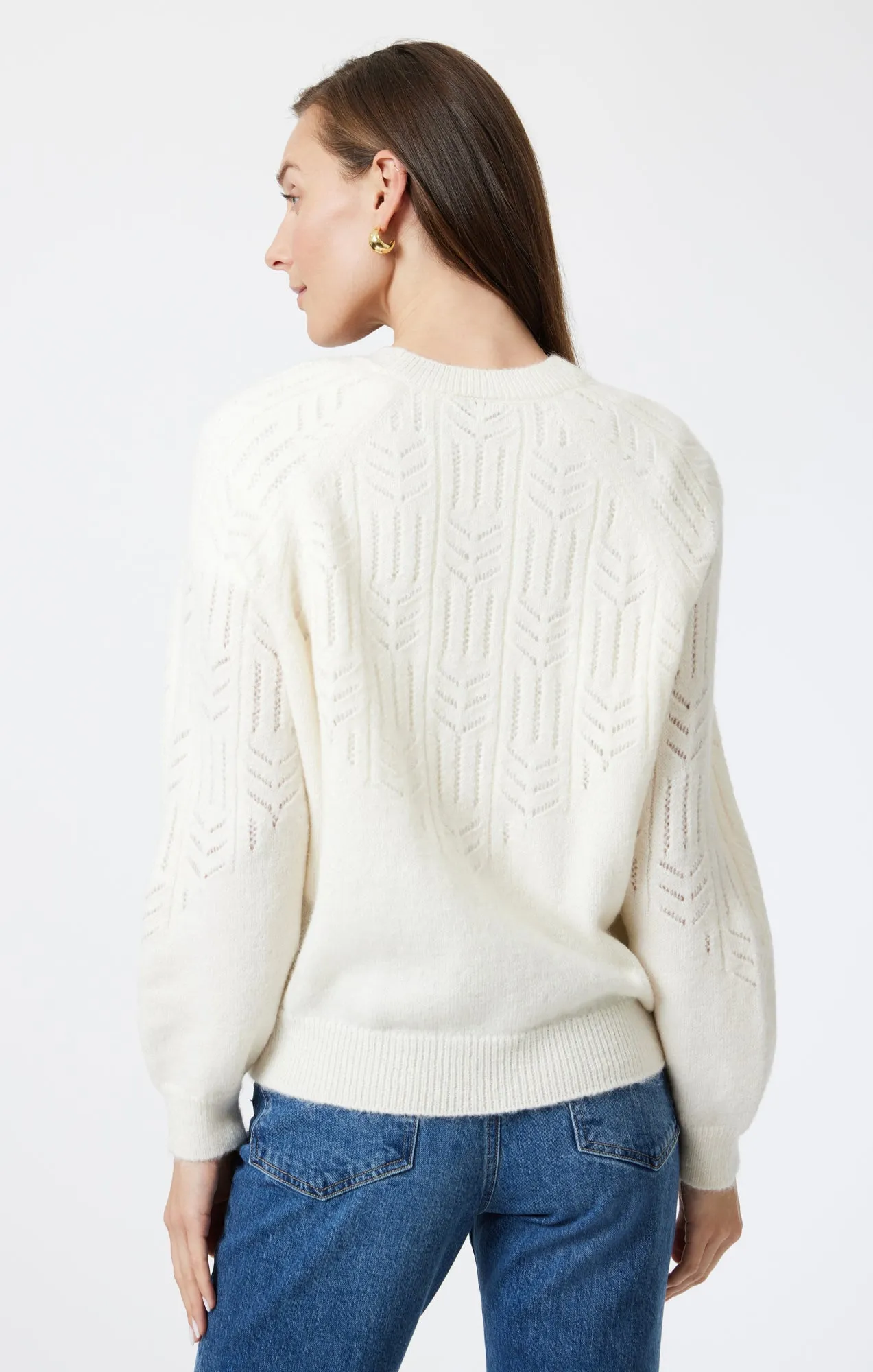 LACE DETAIL SWEATER IN ANTIQUE WHITE sold by Mavi product image thumbnail 4