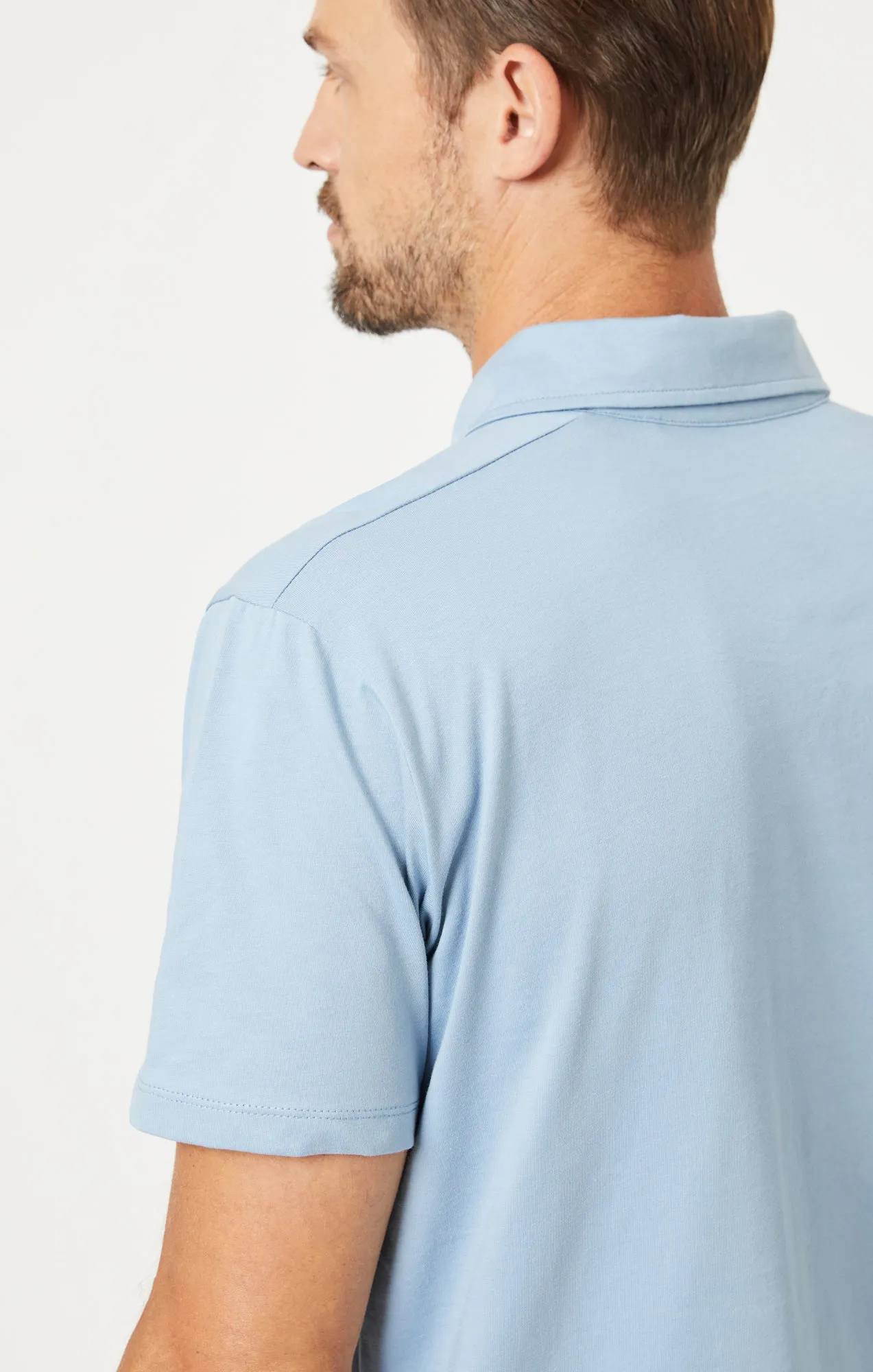 BASIC POLO SHIRT IN FADED DENIM sold by Mavi product image thumbnail 5