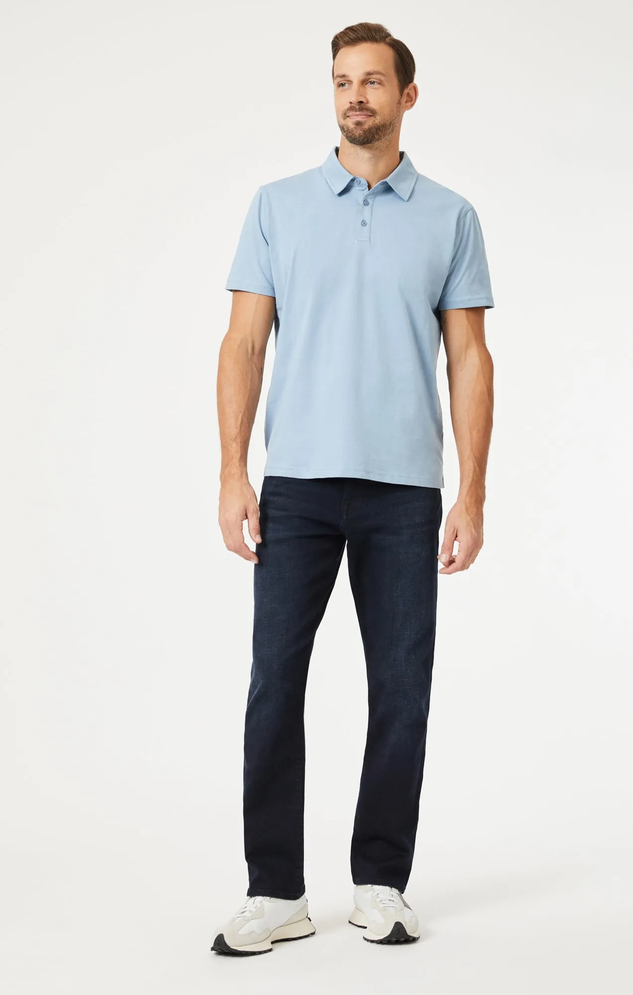 BASIC POLO SHIRT IN FADED DENIM sold by Mavi product image thumbnail 4