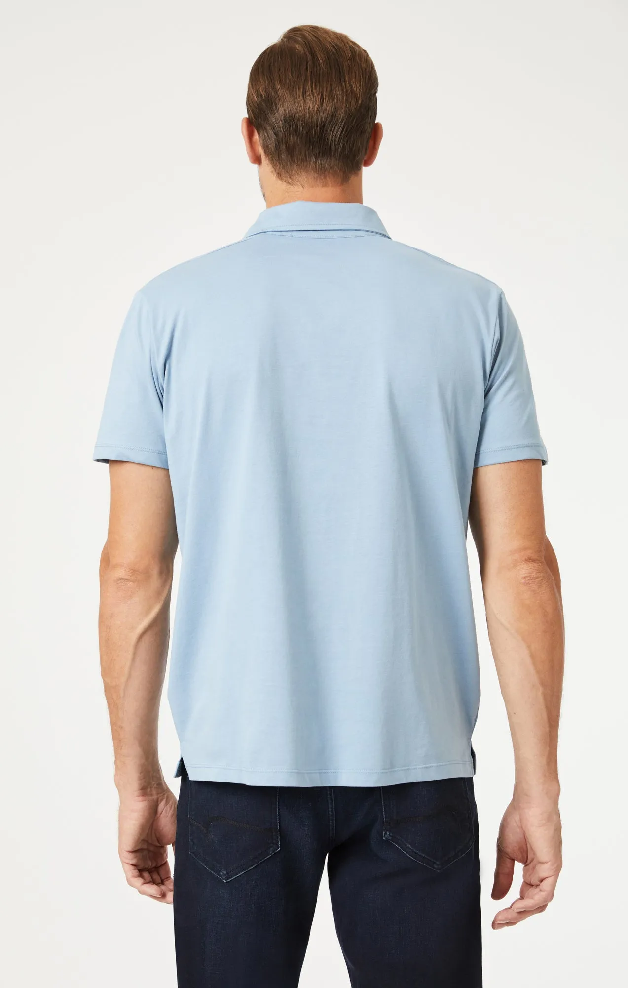 BASIC POLO SHIRT IN FADED DENIM sold by Mavi product image thumbnail 3