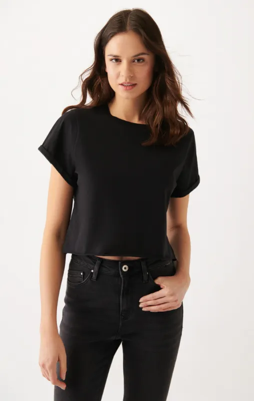 WOMEN'S SHORT SLEEVE T-SHIRT IN BLACK sold by Mavi