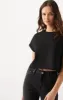 WOMEN'S SHORT SLEEVE T-SHIRT IN BLACK sold by Mavi