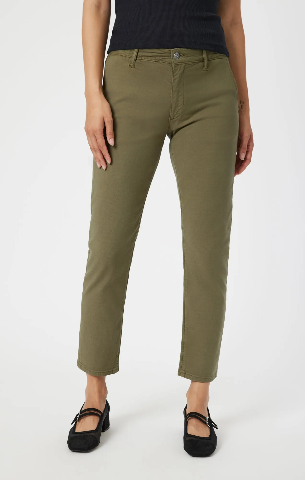 BROOKE SLIM CHINO IN GREEN LUXE TWILL sold by Mavi product image thumbnail 3