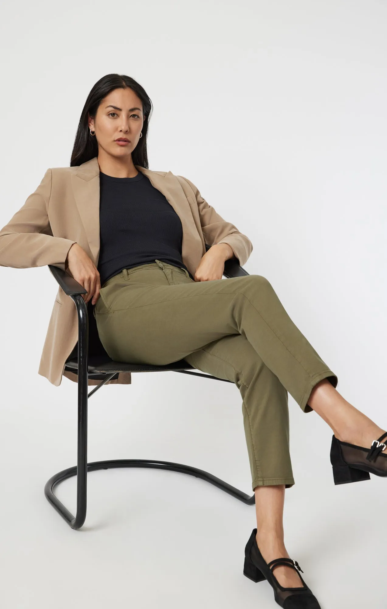 BROOKE SLIM CHINO IN GREEN LUXE TWILL sold by Mavi