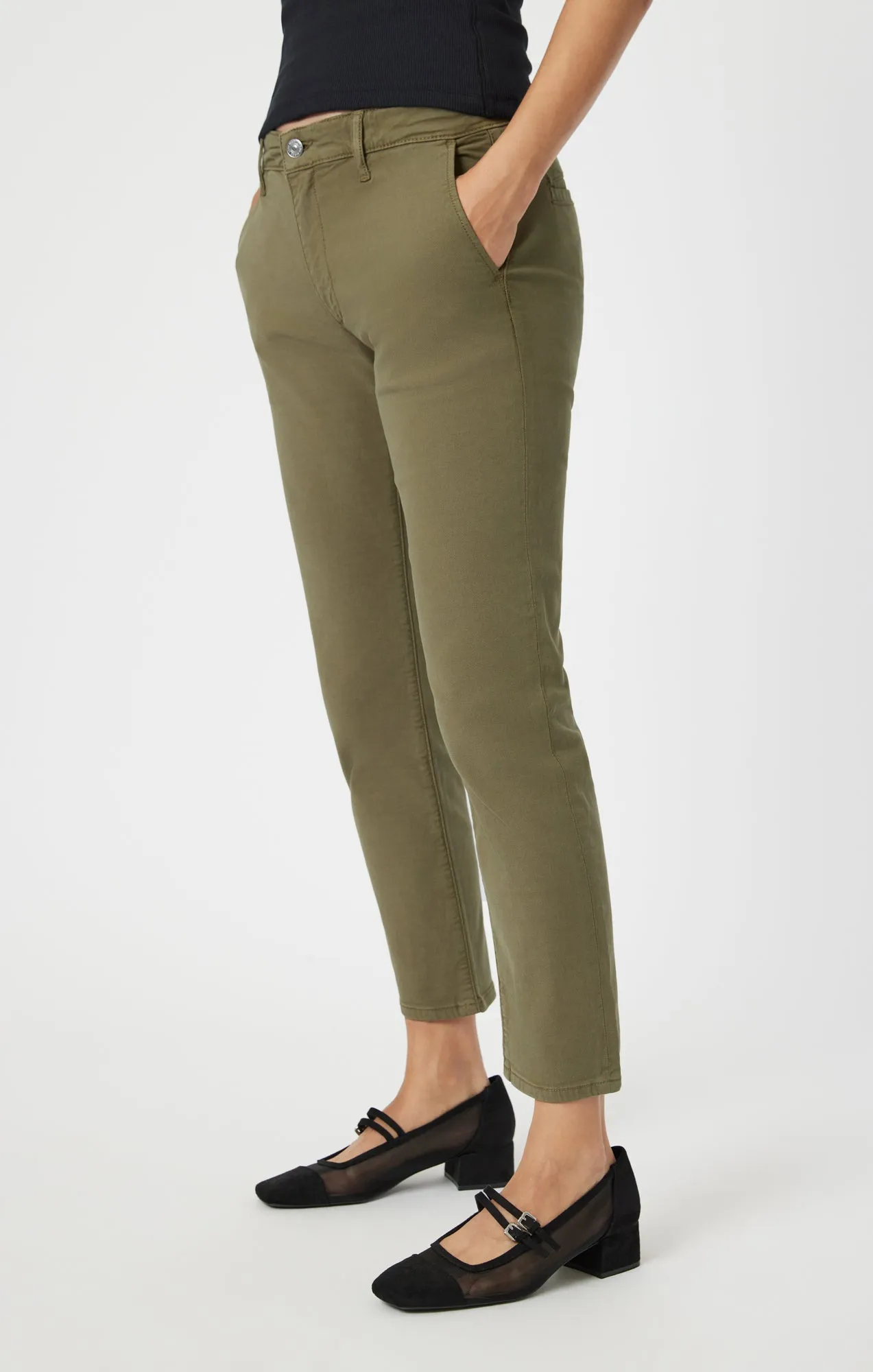BROOKE SLIM CHINO IN GREEN LUXE TWILL sold by Mavi product image thumbnail 4
