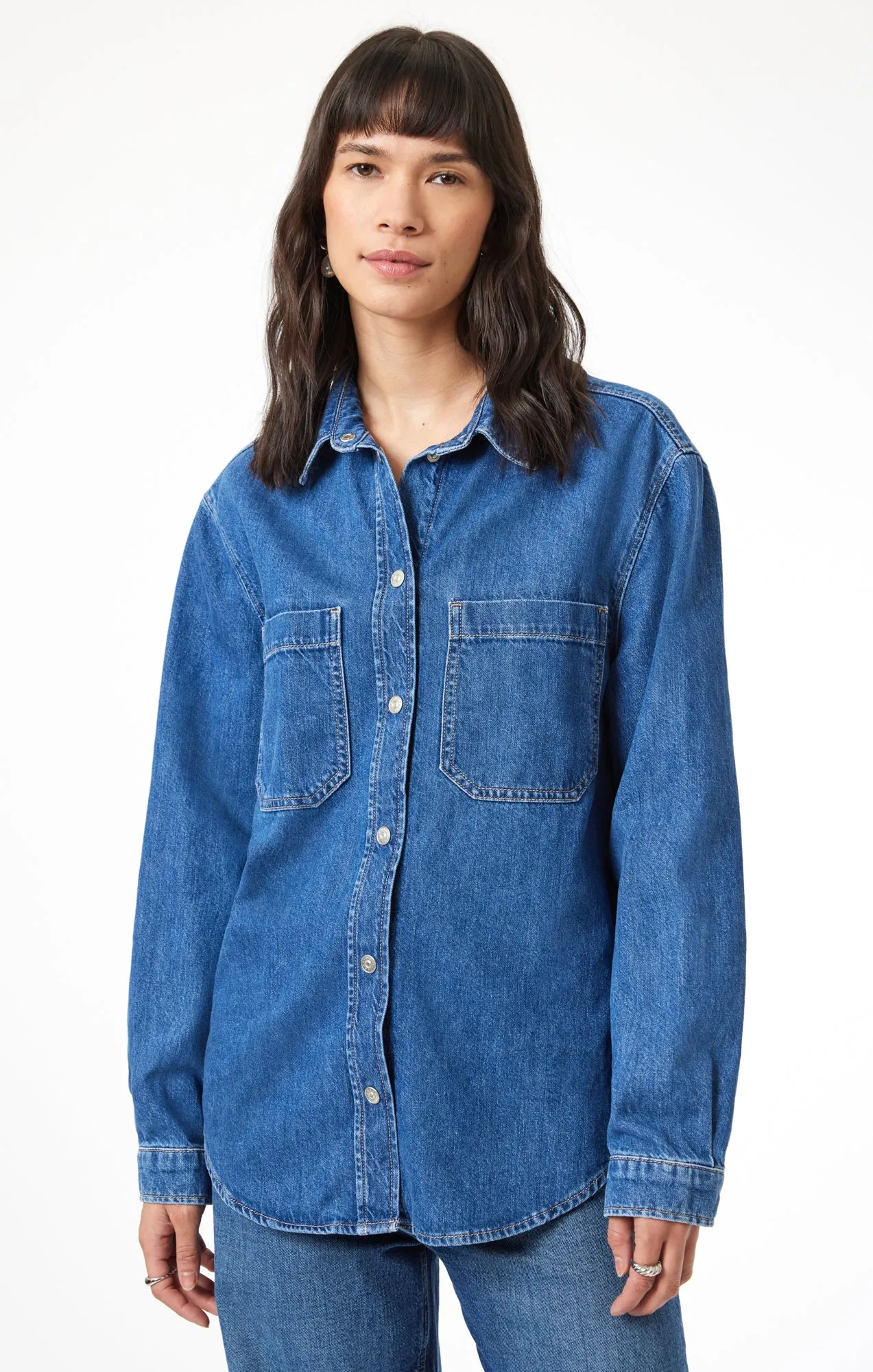 ALESTA DENIM SHIRT IN DARK CLASSIC BLUE sold by Mavi product image thumbnail 3