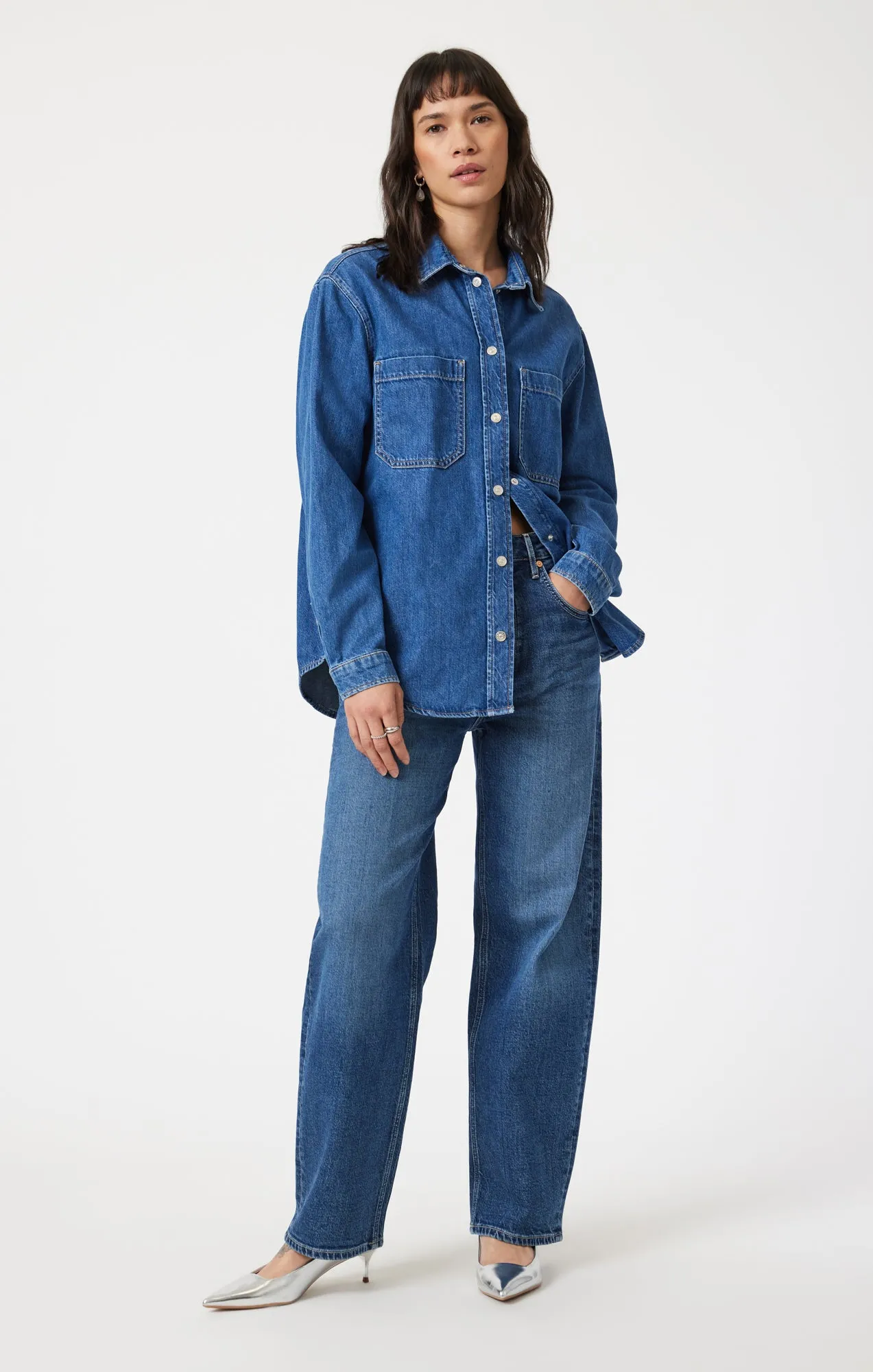 ALESTA DENIM SHIRT IN DARK CLASSIC BLUE sold by Mavi product image thumbnail 2