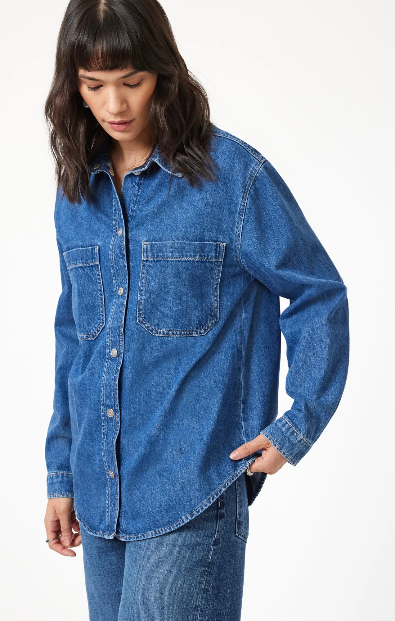 ALESTA DENIM SHIRT IN DARK CLASSIC BLUE sold by Mavi product image thumbnail 4