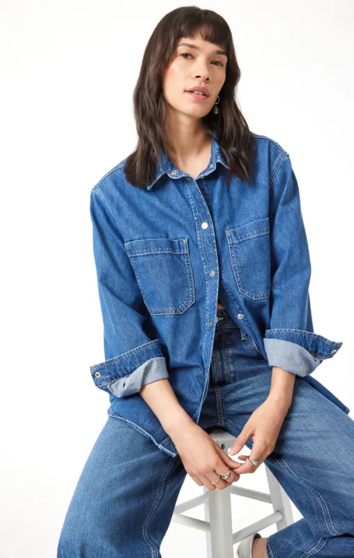 ALESTA DENIM SHIRT IN DARK CLASSIC BLUE sold by Mavi