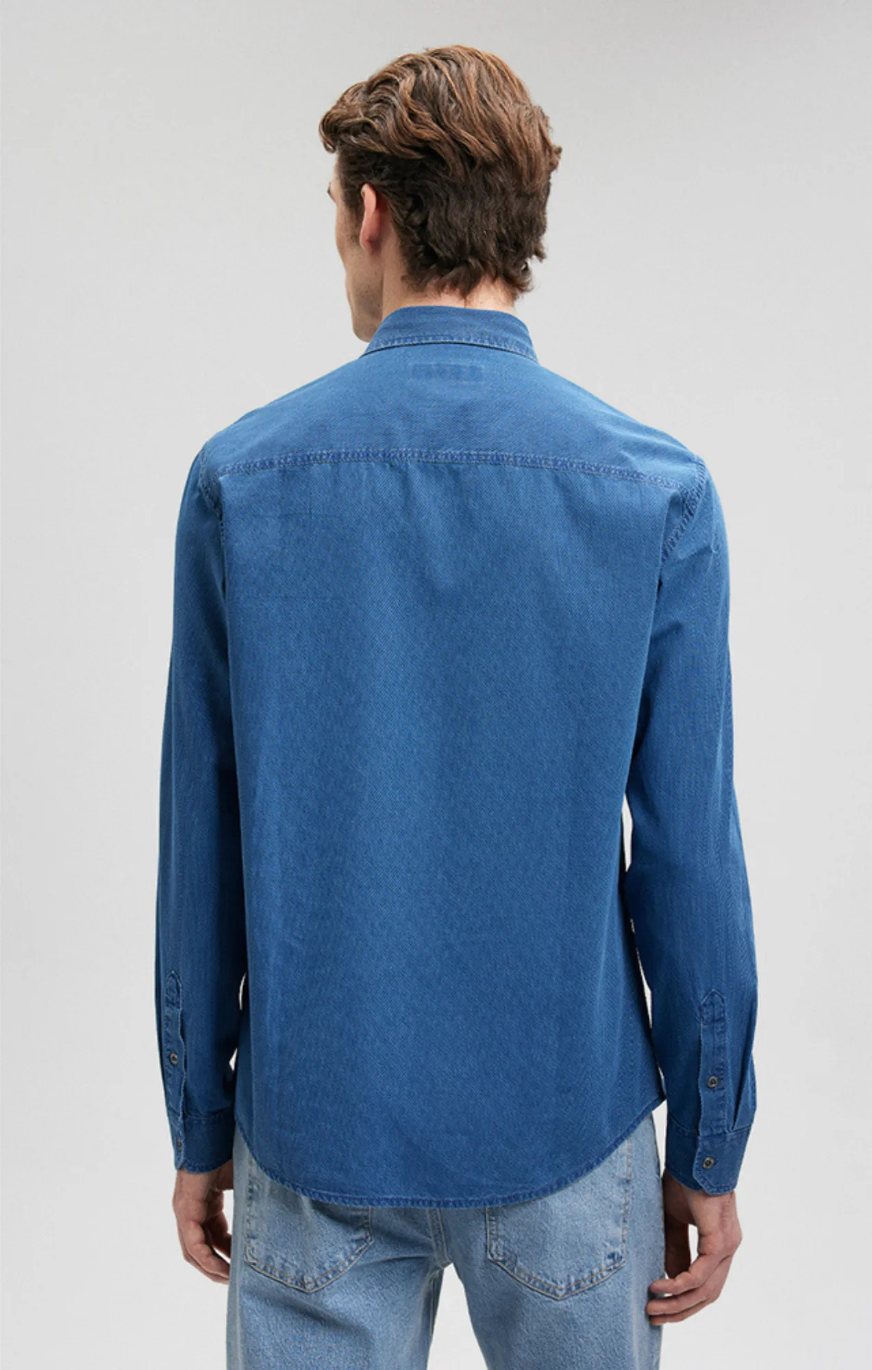 BUTTON-UP LONG SLEEVE SHIRT IN INDIGO sold by Mavi product image thumbnail 3