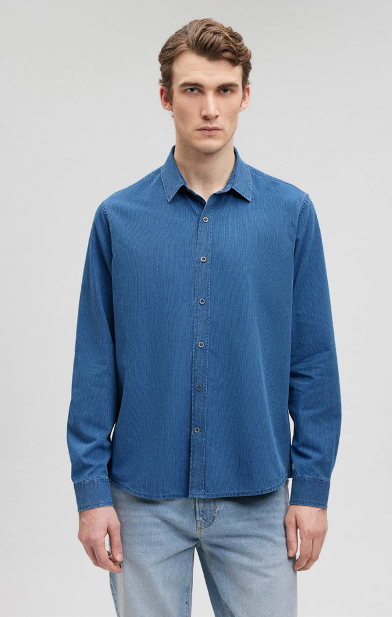 BUTTON-UP LONG SLEEVE SHIRT IN INDIGO sold by Mavi