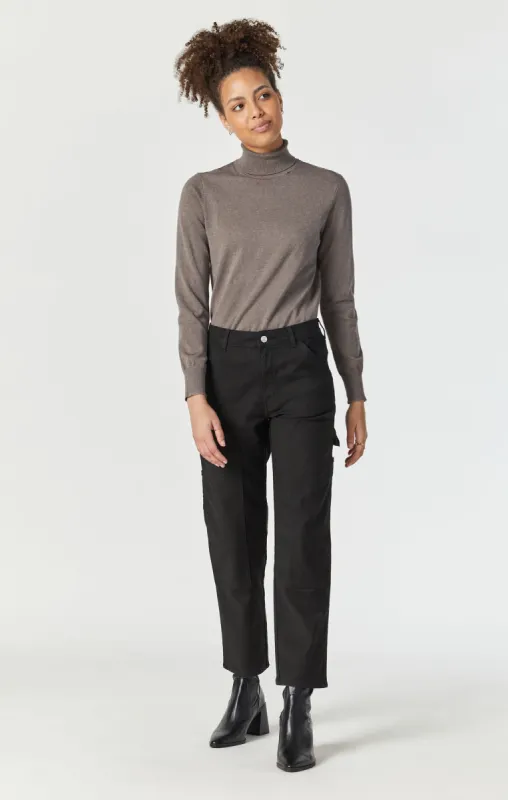 LUISA STRAIGHT LEG IN BLACK LUXE TWILL sold by Mavi