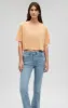 CROPPED SHORT SLEEVE T-SHIRT IN PEACH COBBLER sold by Mavi