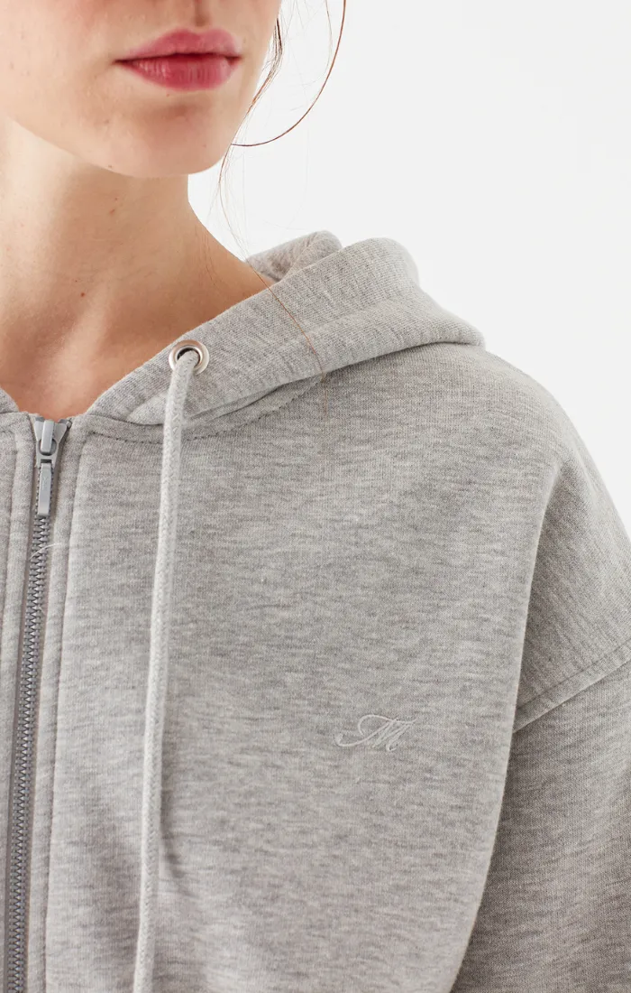 CROPPED ZIP-UP SWEATSHIRT IN GREY MELANGE sold by Mavi product image thumbnail 5