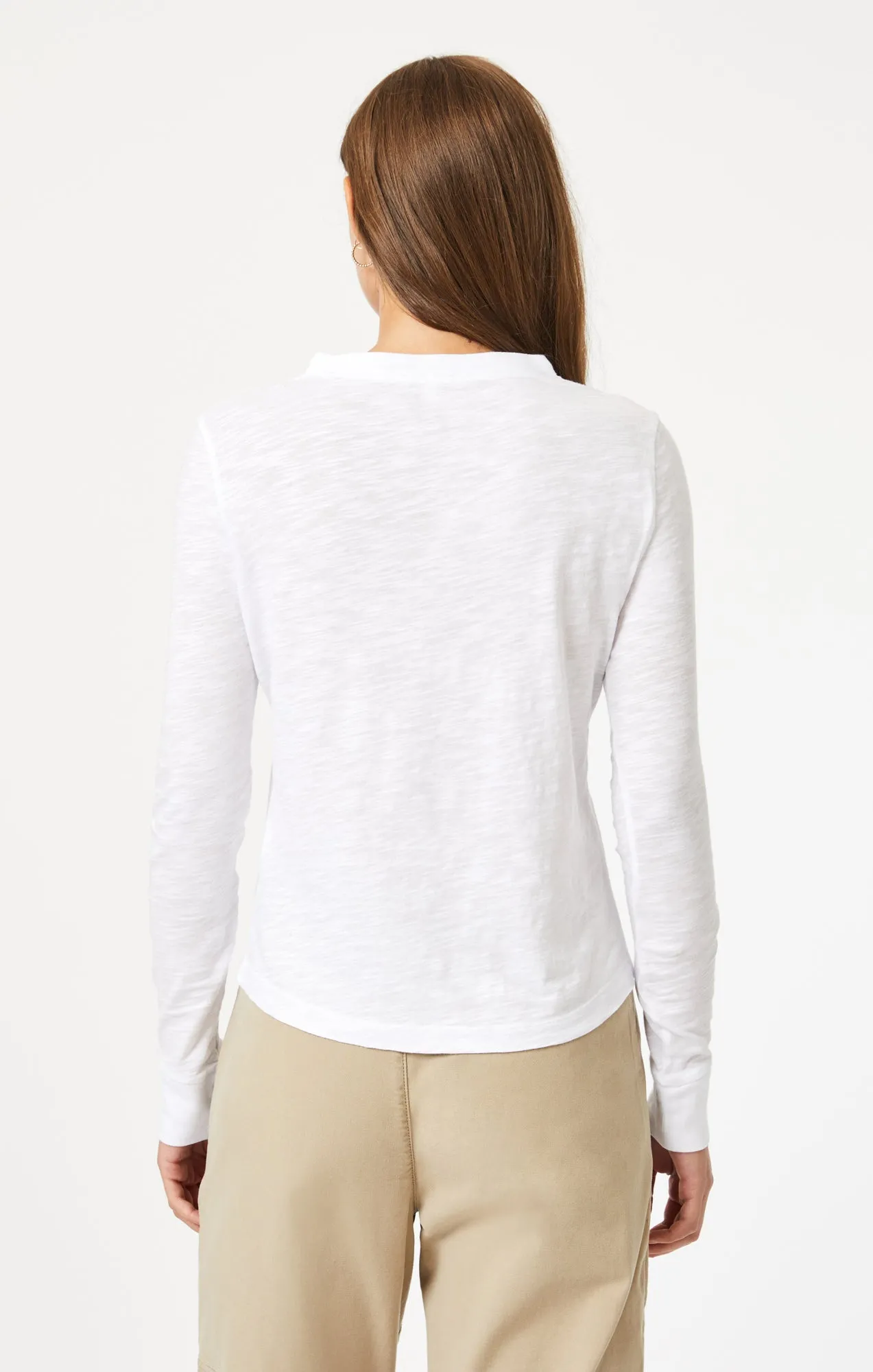 HENLEY T-SHIRT IN WHITE sold by Mavi product image thumbnail 4