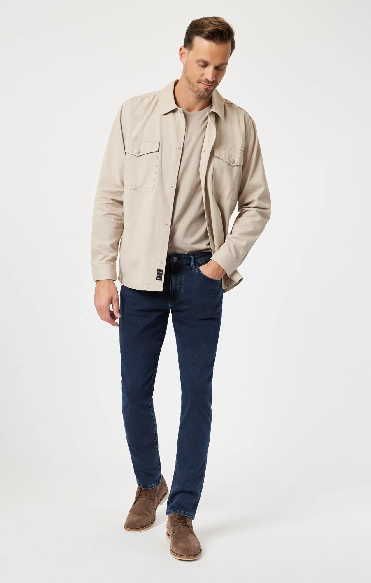 MARCUS SLIM STRAIGHT LEG IN DEEP BLUE SUPERMOVE sold by Mavi