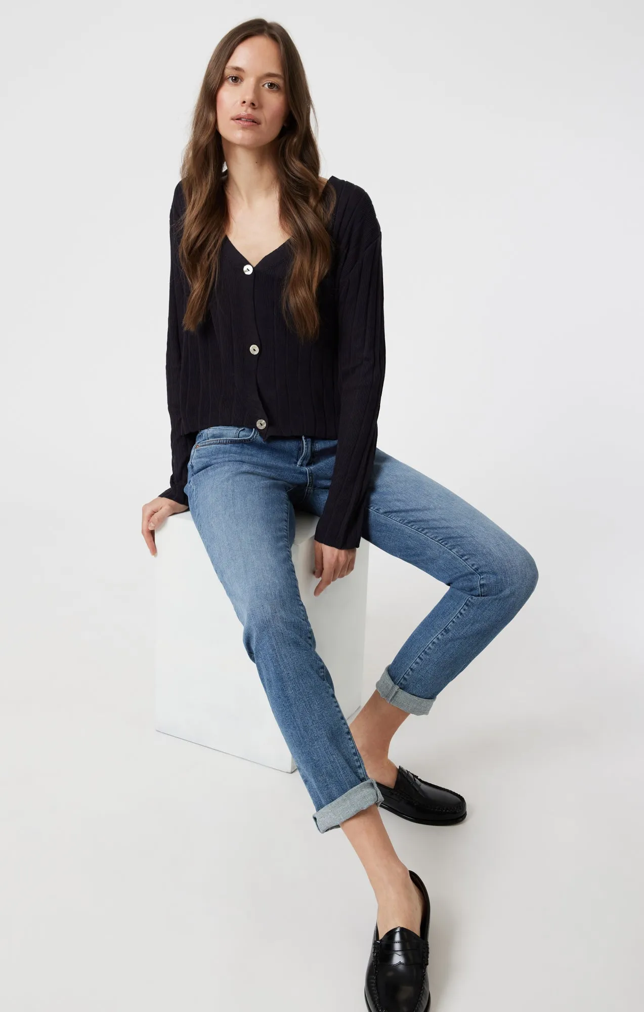 EMMA SLIM BOYFRIEND IN MID SHADED FLEX BLUE sold by Mavi product image thumbnail 2