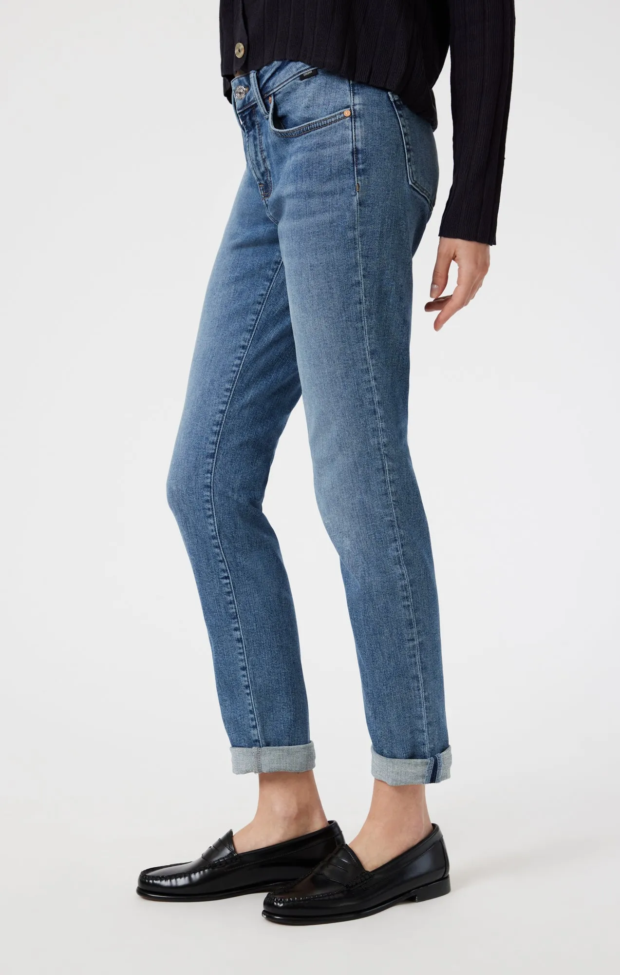 EMMA SLIM BOYFRIEND IN MID SHADED FLEX BLUE sold by Mavi product image thumbnail 4