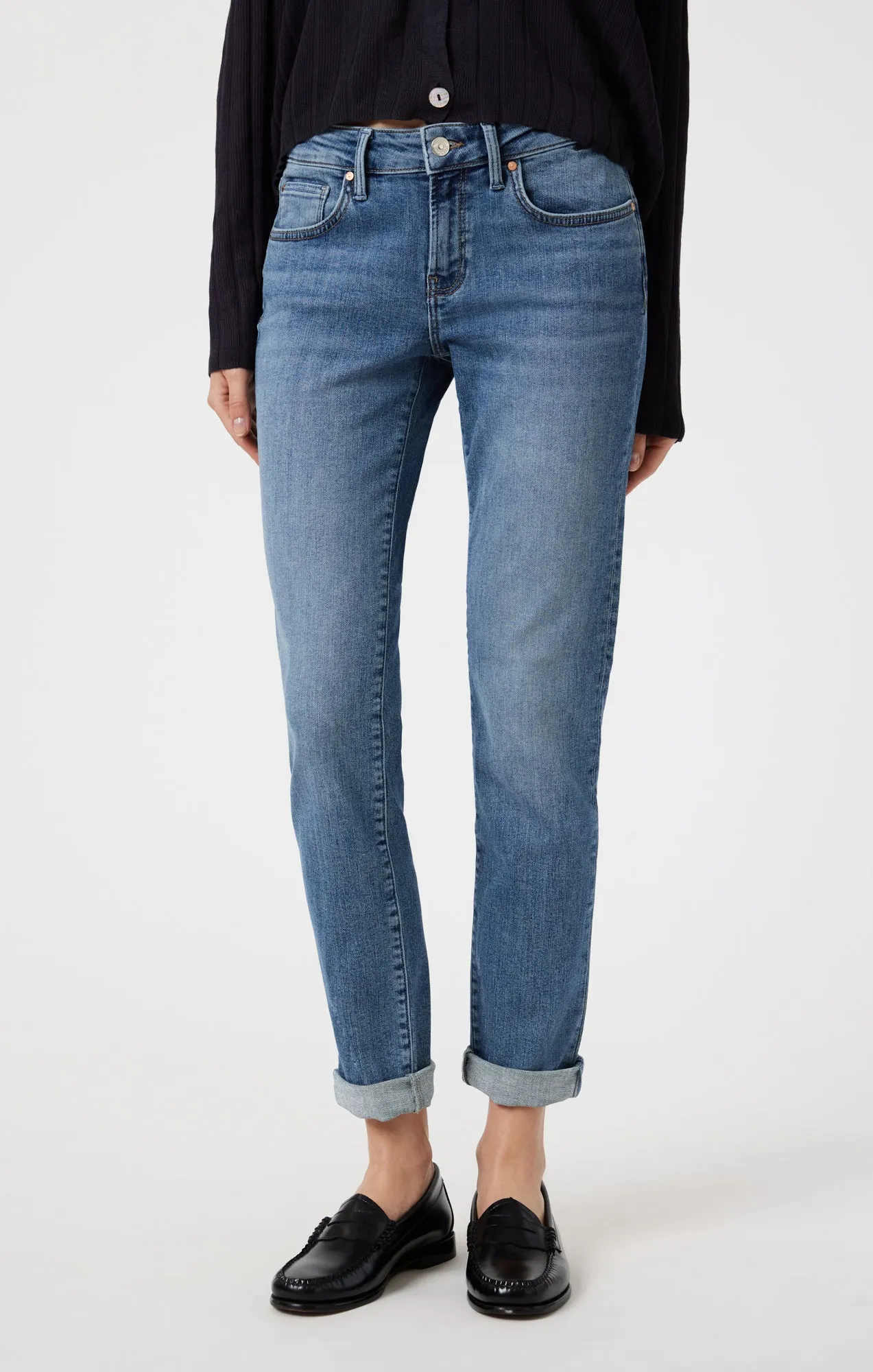 EMMA SLIM BOYFRIEND IN MID SHADED FLEX BLUE sold by Mavi product image thumbnail 3