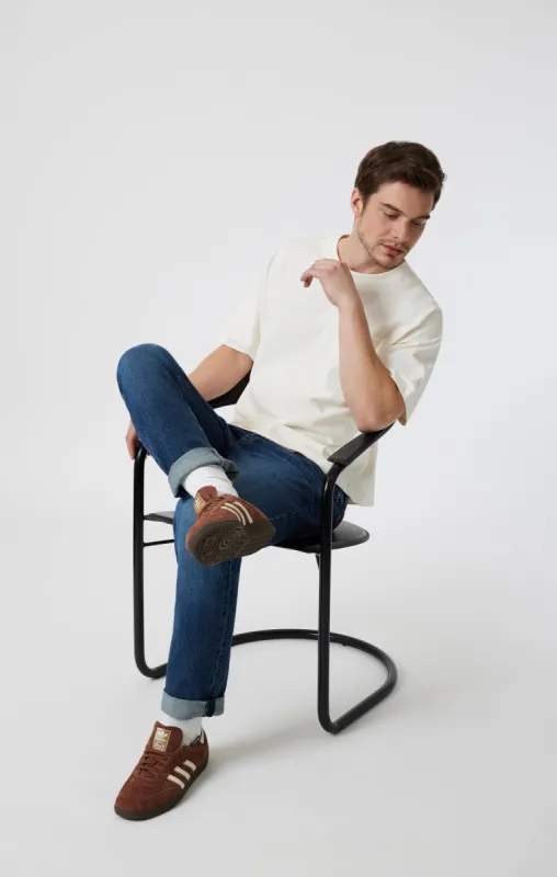 MARCUS SLIM STRAIGHT LEG IN DARK BRUSHED CLASSIC BLUE sold by Mavi