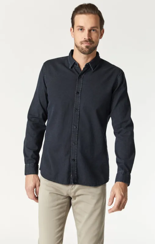 BUTTON-UP LONG SLEEVE SHIRT IN TOTAL ECLIPSE sold by Mavi