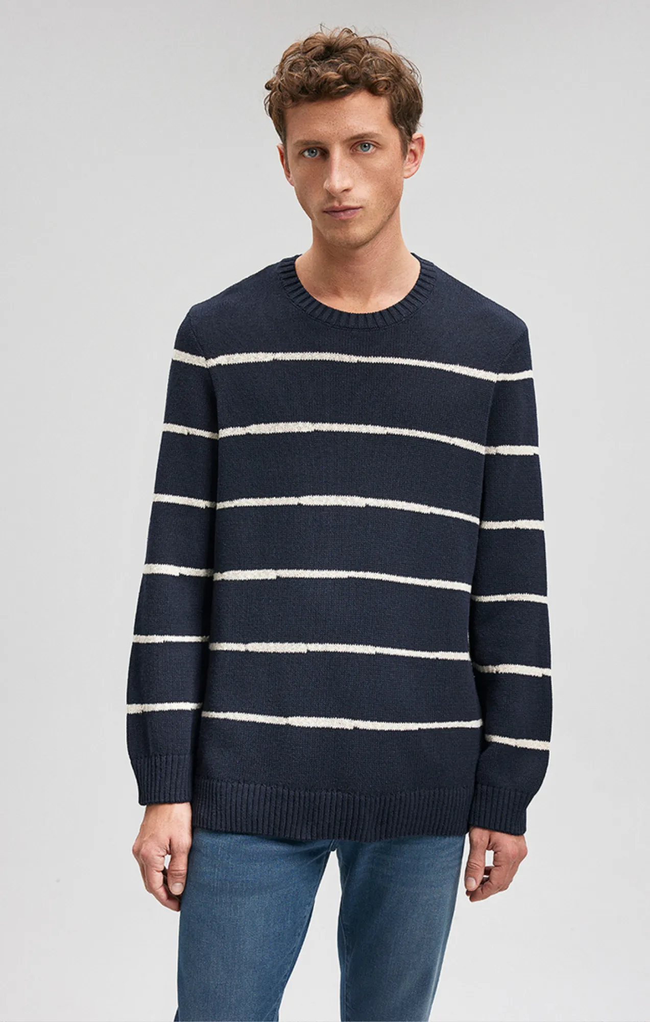 STRIPED SWEATER IN NAVY BLAZER sold by Mavi