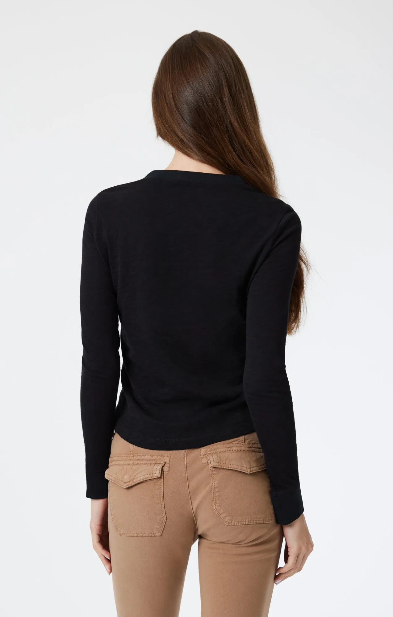 HENLEY T-SHIRT IN BLACK sold by Mavi product image thumbnail 4