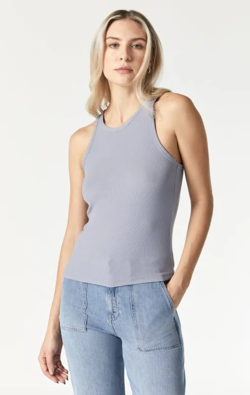 RACER BACK TANK TOP IN NATURAL LILAC sold by Mavi