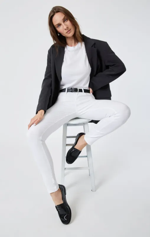 ALEXA SKINNY IN WHITE FEATHER BLUE sold by Mavi