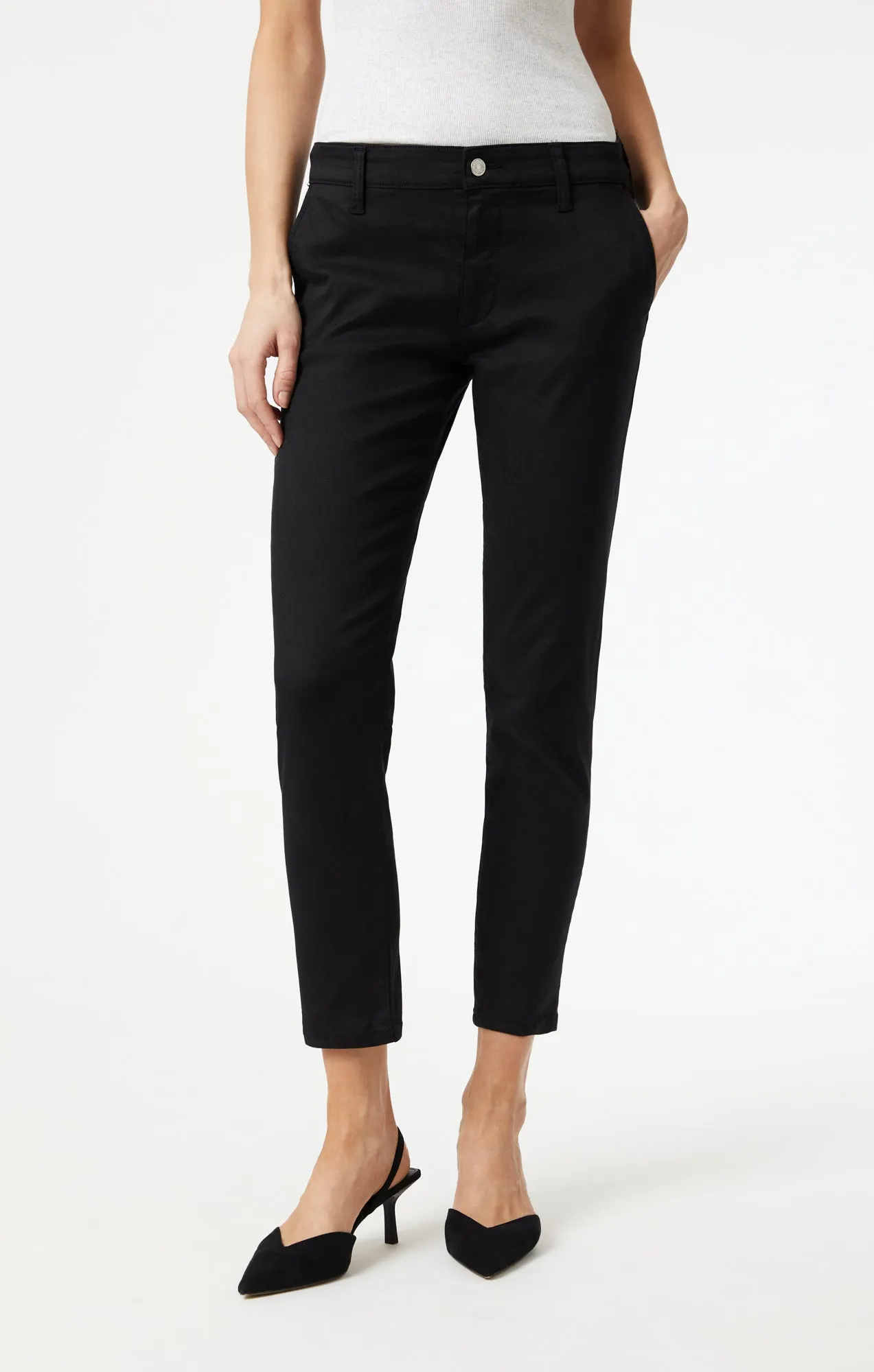 BROOKE SLIM CHINO IN BLACK LUXE TWILL sold by Mavi product image thumbnail 3