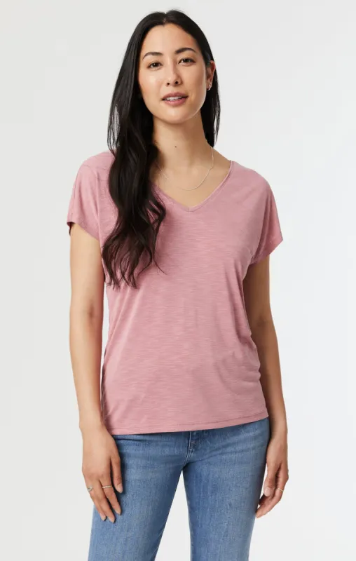 SHORT SLEEVE T-SHIRT IN DUSTY ROSE sold by Mavi