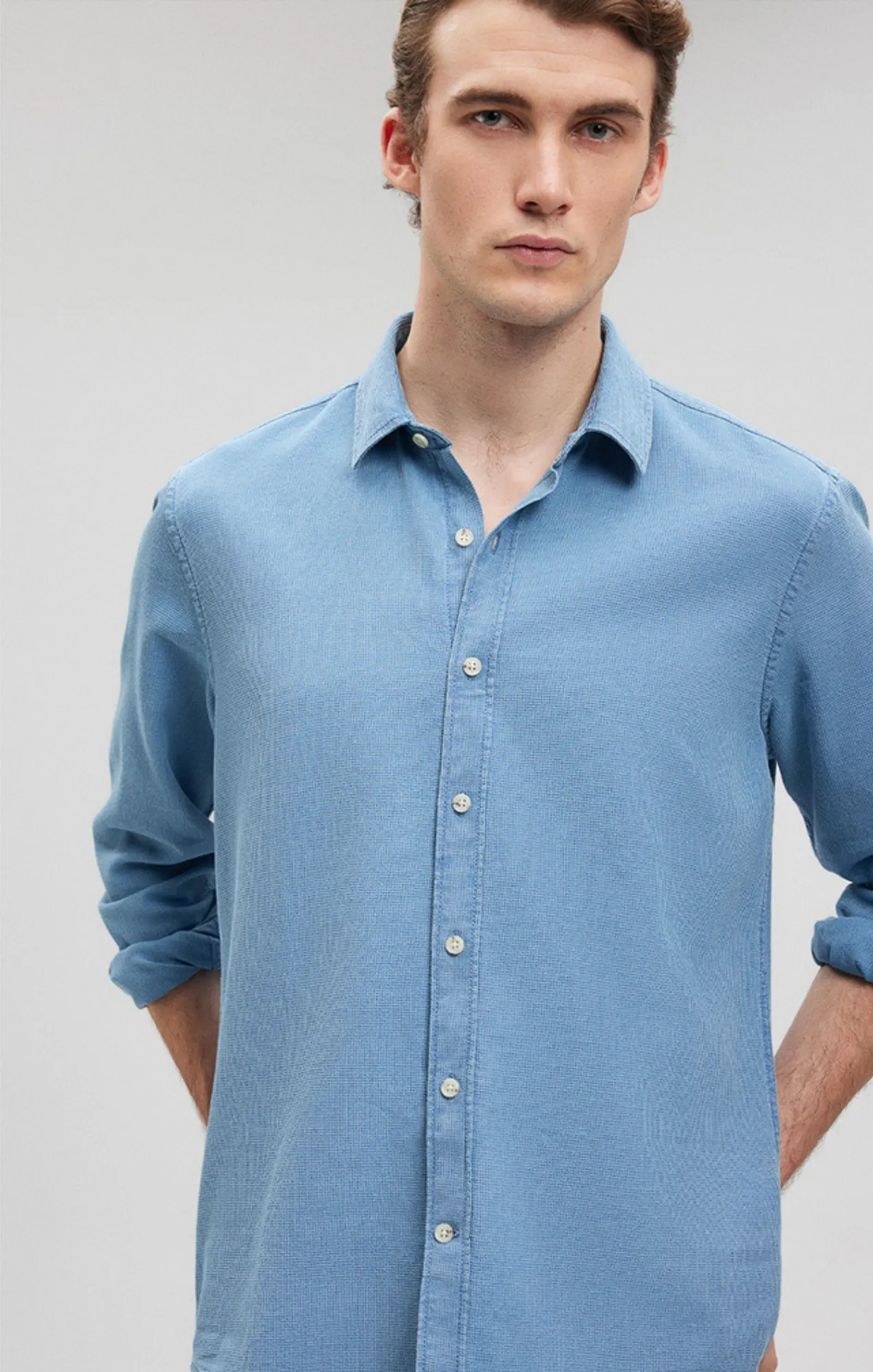BUTTON-UP LONG SLEEVE SHIRT IN INDIGO sold by Mavi product image thumbnail 2
