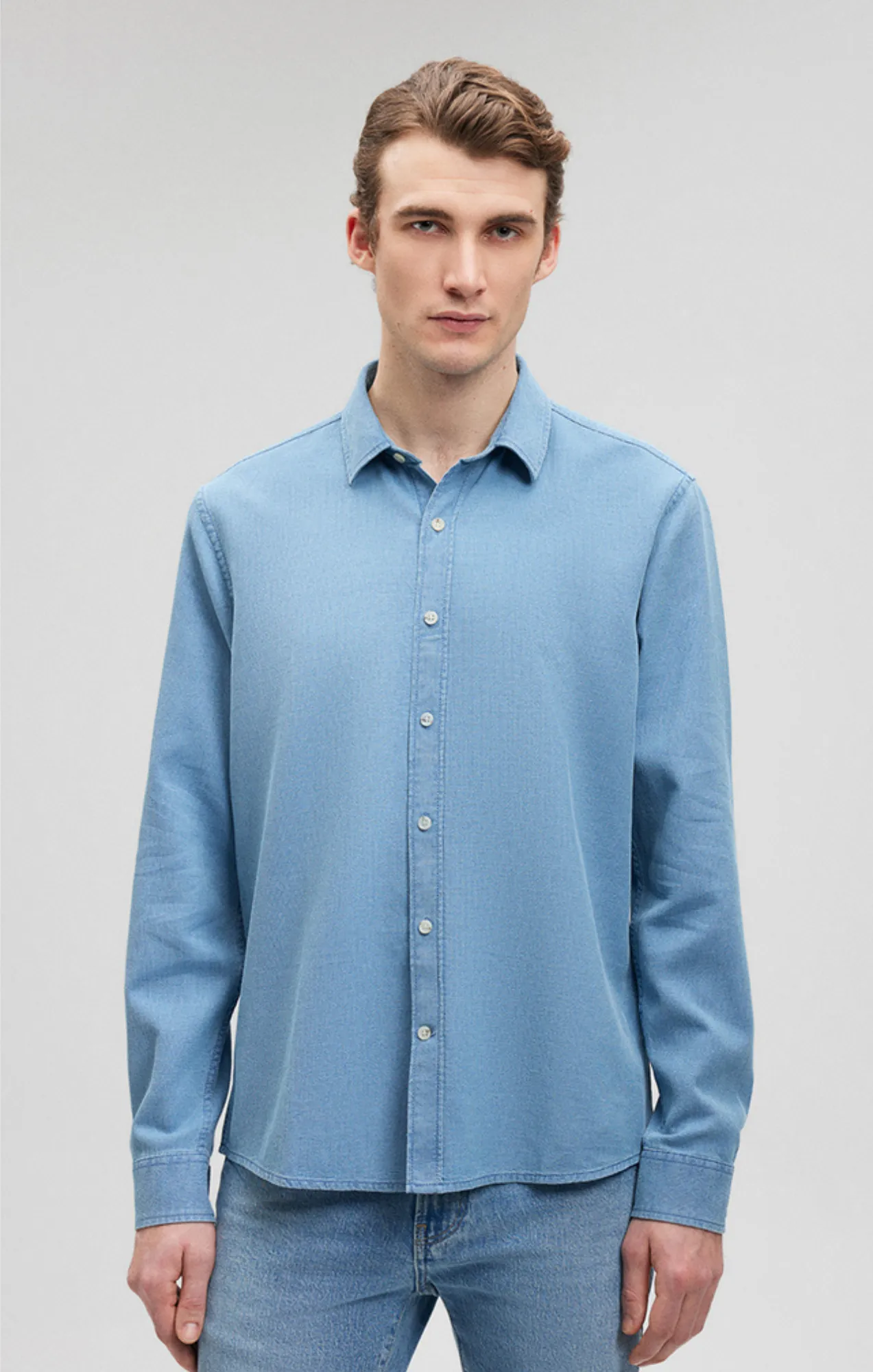 BUTTON-UP LONG SLEEVE SHIRT IN INDIGO sold by Mavi product image thumbnail 4
