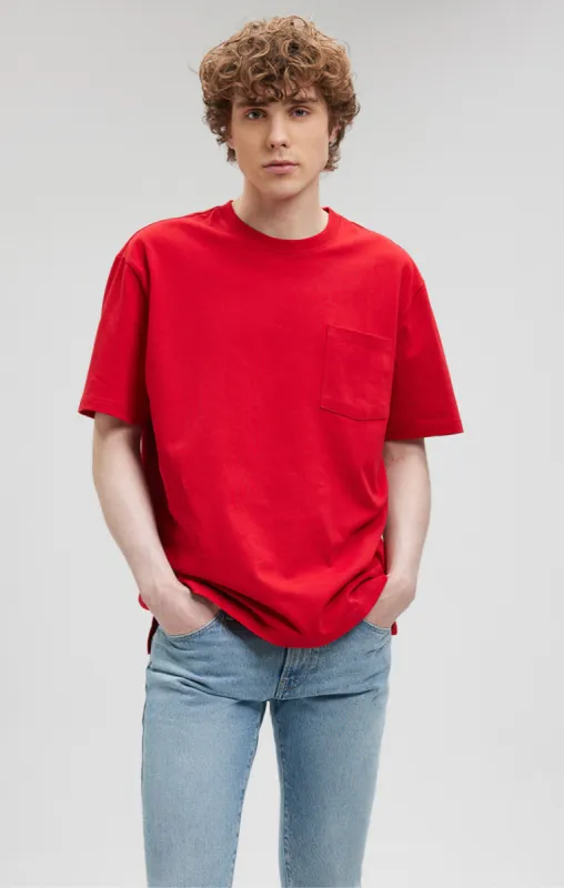 POCKET T-SHIRT IN MARS RED sold by Mavi