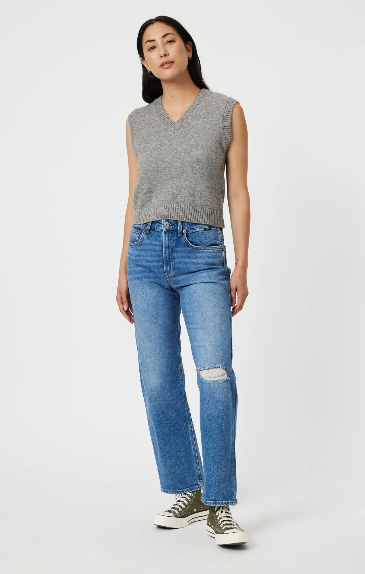 BARCELONA WIDE LEG IN DARK RECYCLED BLUE sold by Mavi