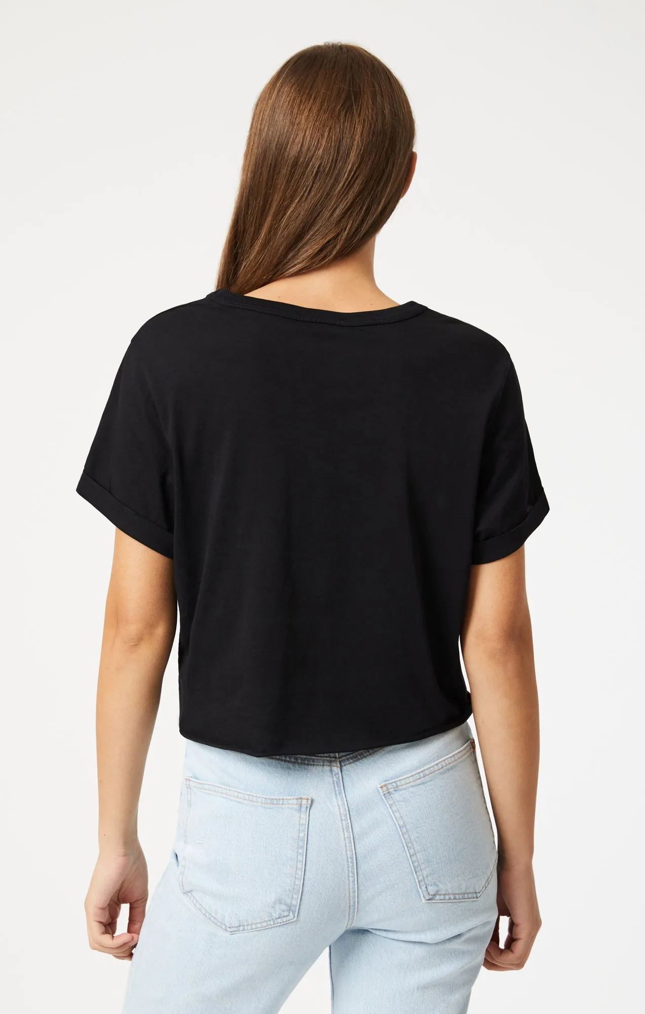 CROPPED T-SHIRT IN BLACK sold by Mavi product image thumbnail 3