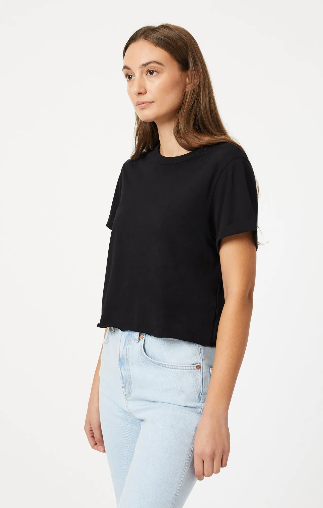 CROPPED T-SHIRT IN BLACK sold by Mavi product image thumbnail 2