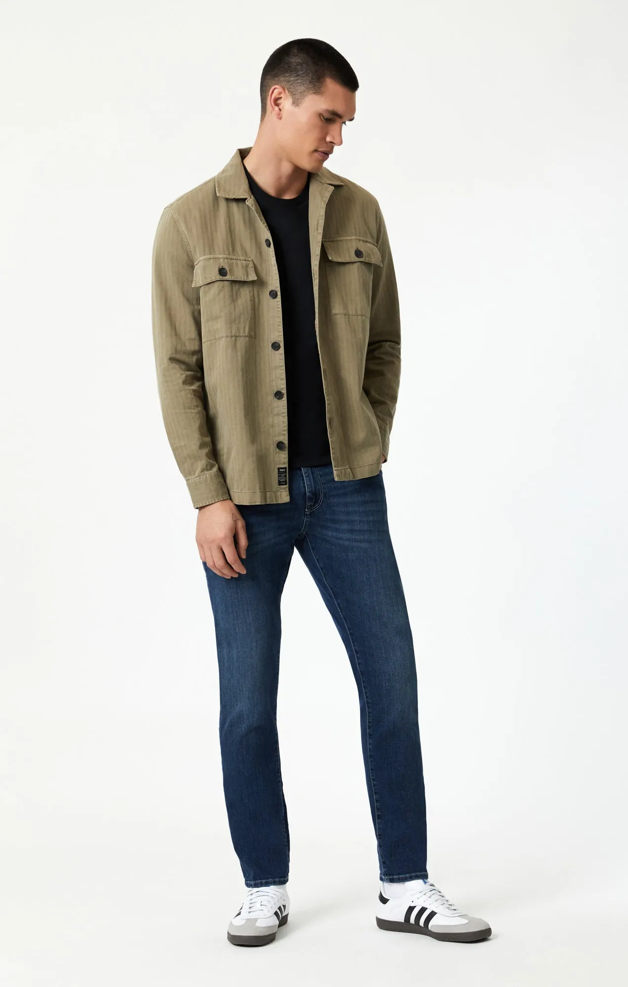 DOUBLE POCKET OVERSHIRT IN MERMAID sold by Mavi product image thumbnail 4