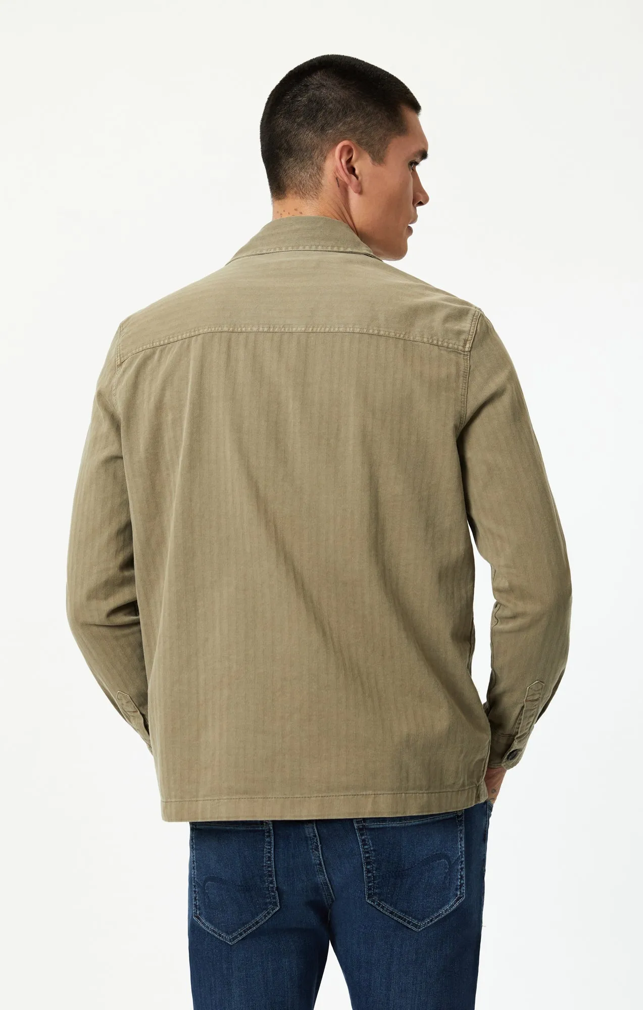 DOUBLE POCKET OVERSHIRT IN MERMAID sold by Mavi product image thumbnail 3