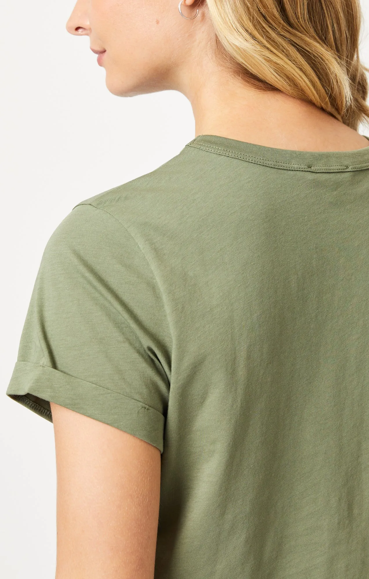 CROPPED T-SHIRT IN DEEP LICHEN GREEN sold by Mavi product image thumbnail 5