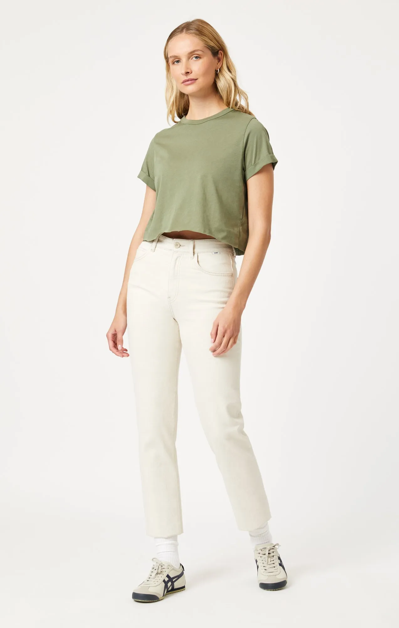 CROPPED T-SHIRT IN DEEP LICHEN GREEN sold by Mavi product image thumbnail 4