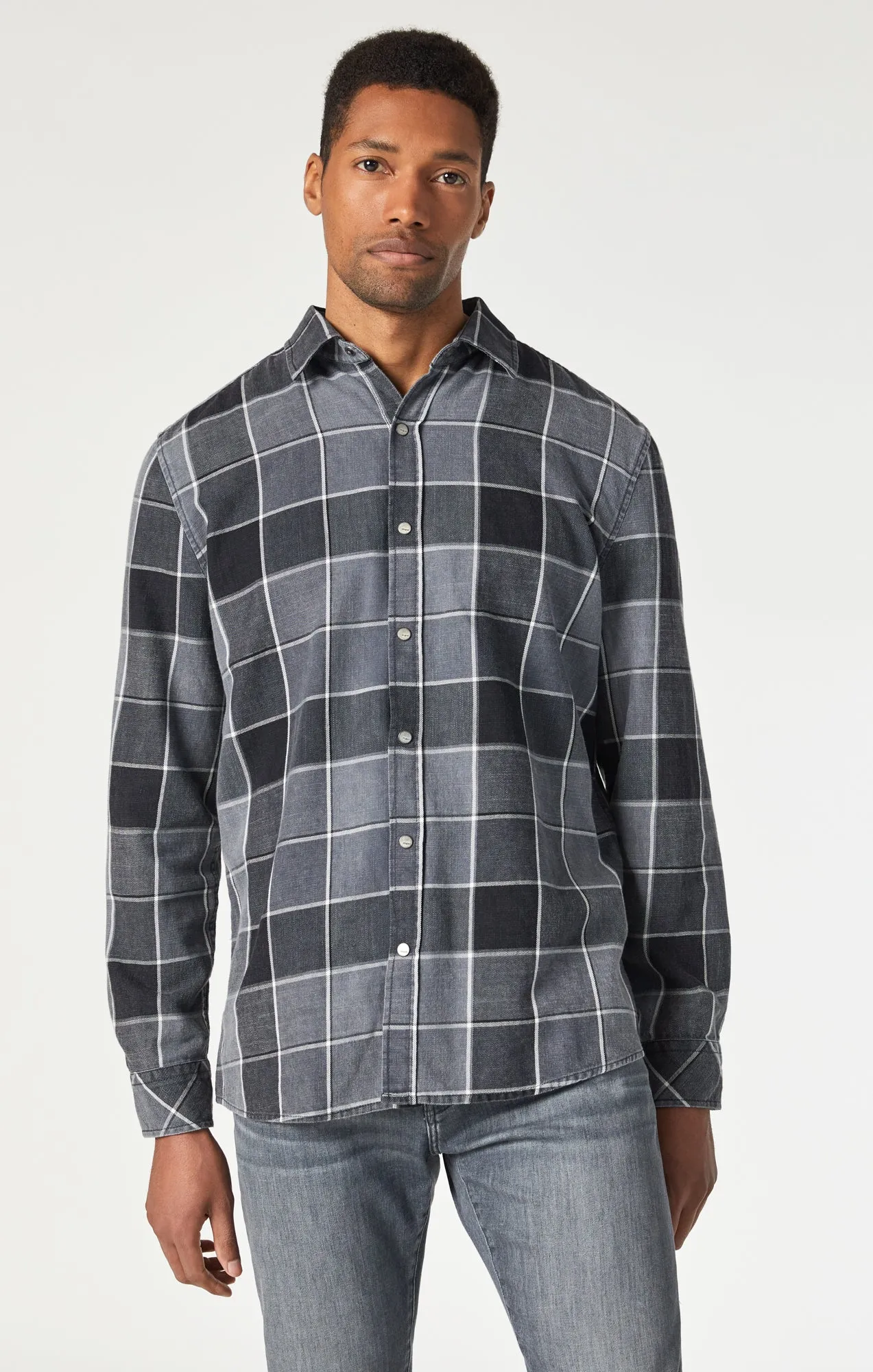 CHECK SHIRT IN BLACK INDIGO CHECK sold by Mavi