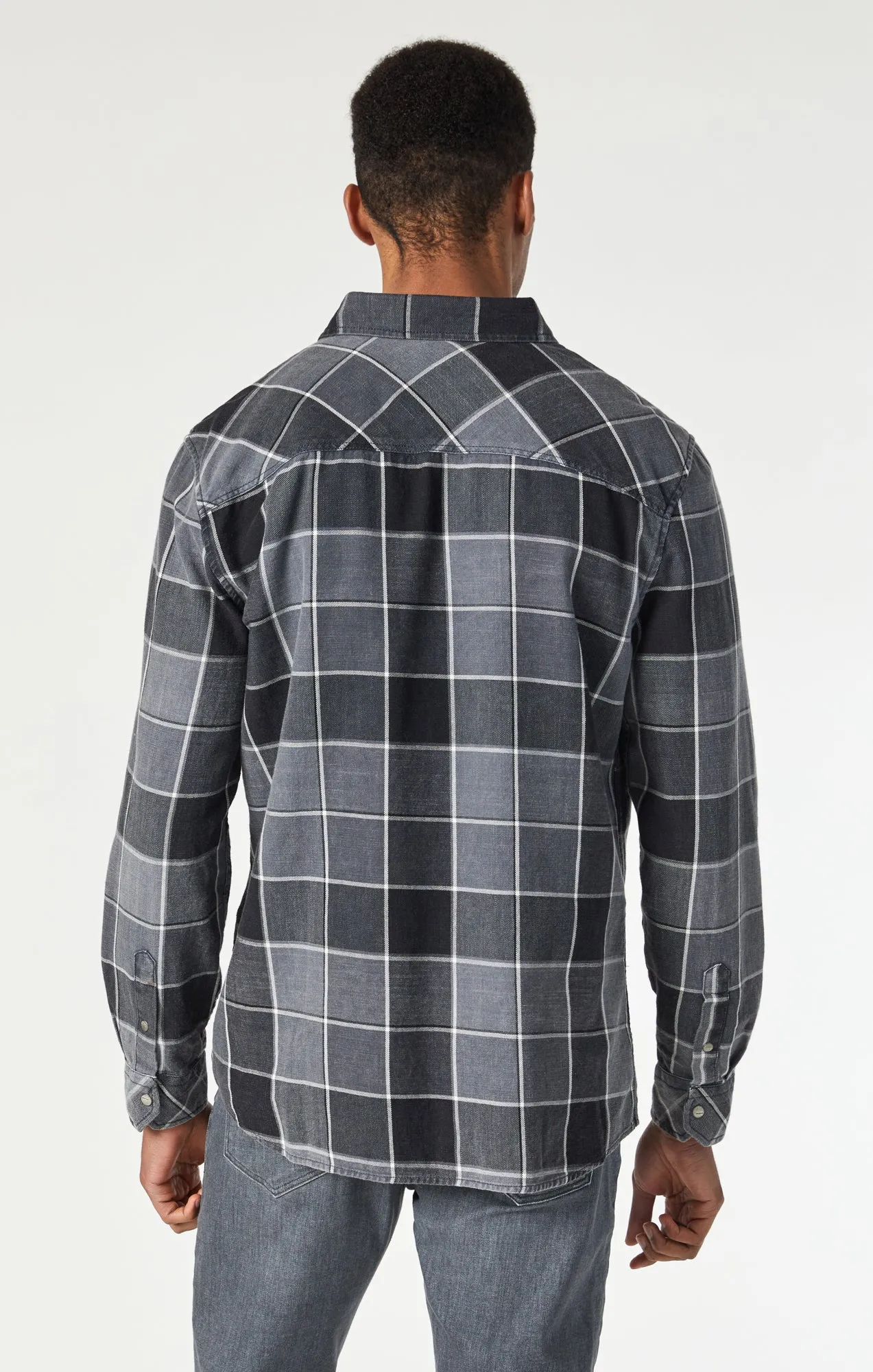 CHECK SHIRT IN BLACK INDIGO CHECK sold by Mavi product image thumbnail 3