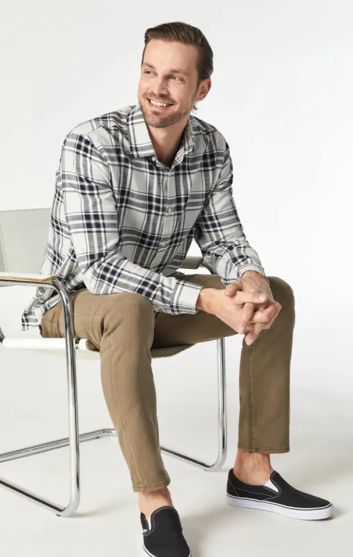JAKE SLIM LEG IN MOSS LUXE TWILL sold by Mavi