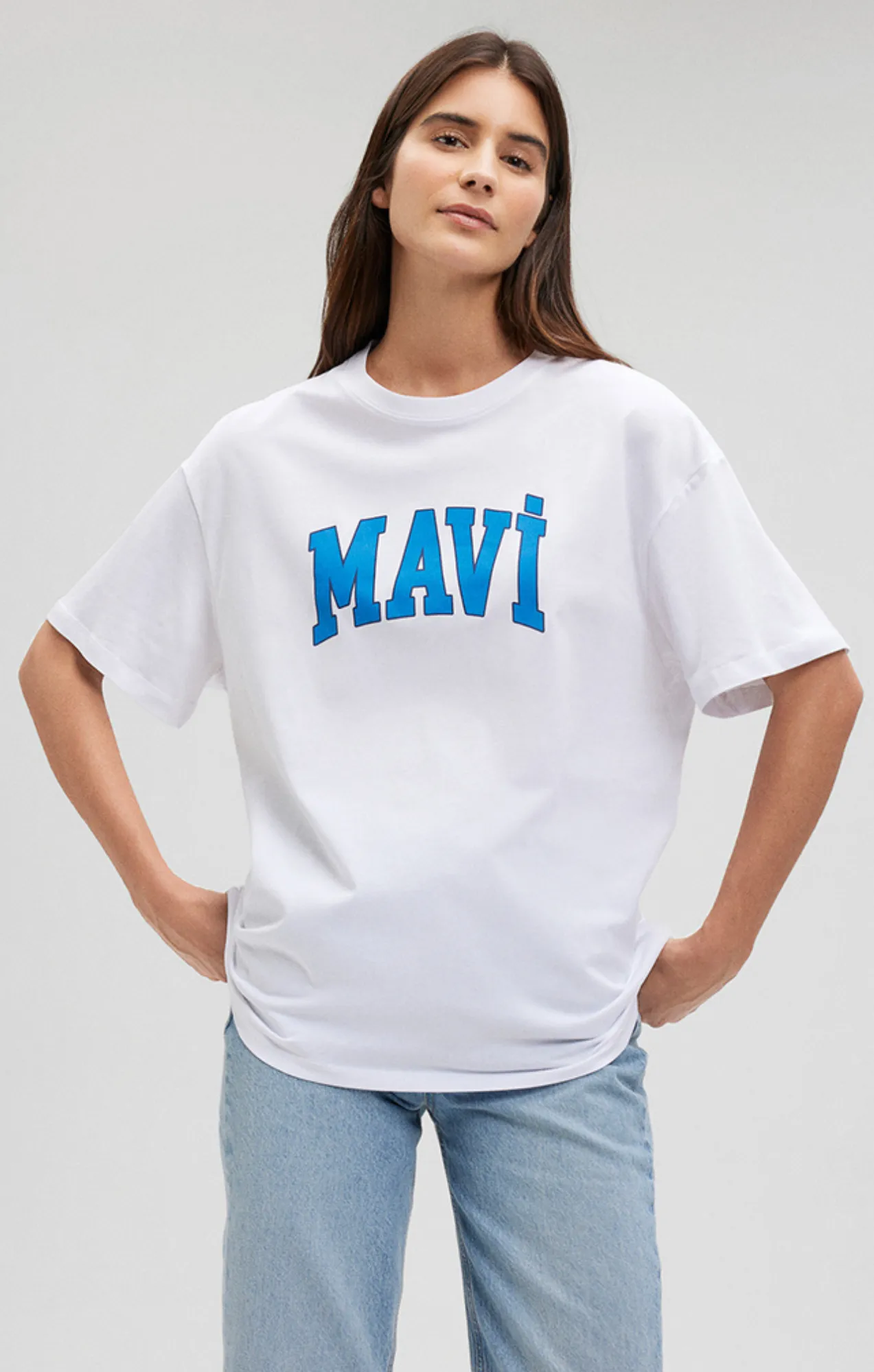 MAVI LOGO T-SHIRT IN BRIGHT WHITE sold by Mavi