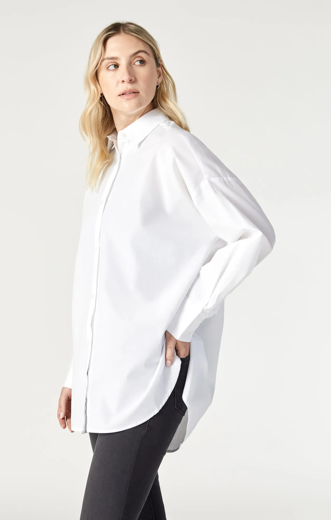 LONG SLEEVE SHIRT IN ANTIQUE WHITE sold by Mavi product image thumbnail 2