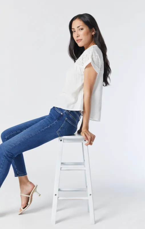 TESS SKINNY JEANS IN DARK BRUSHED INDIGO SHAPE sold by Mavi