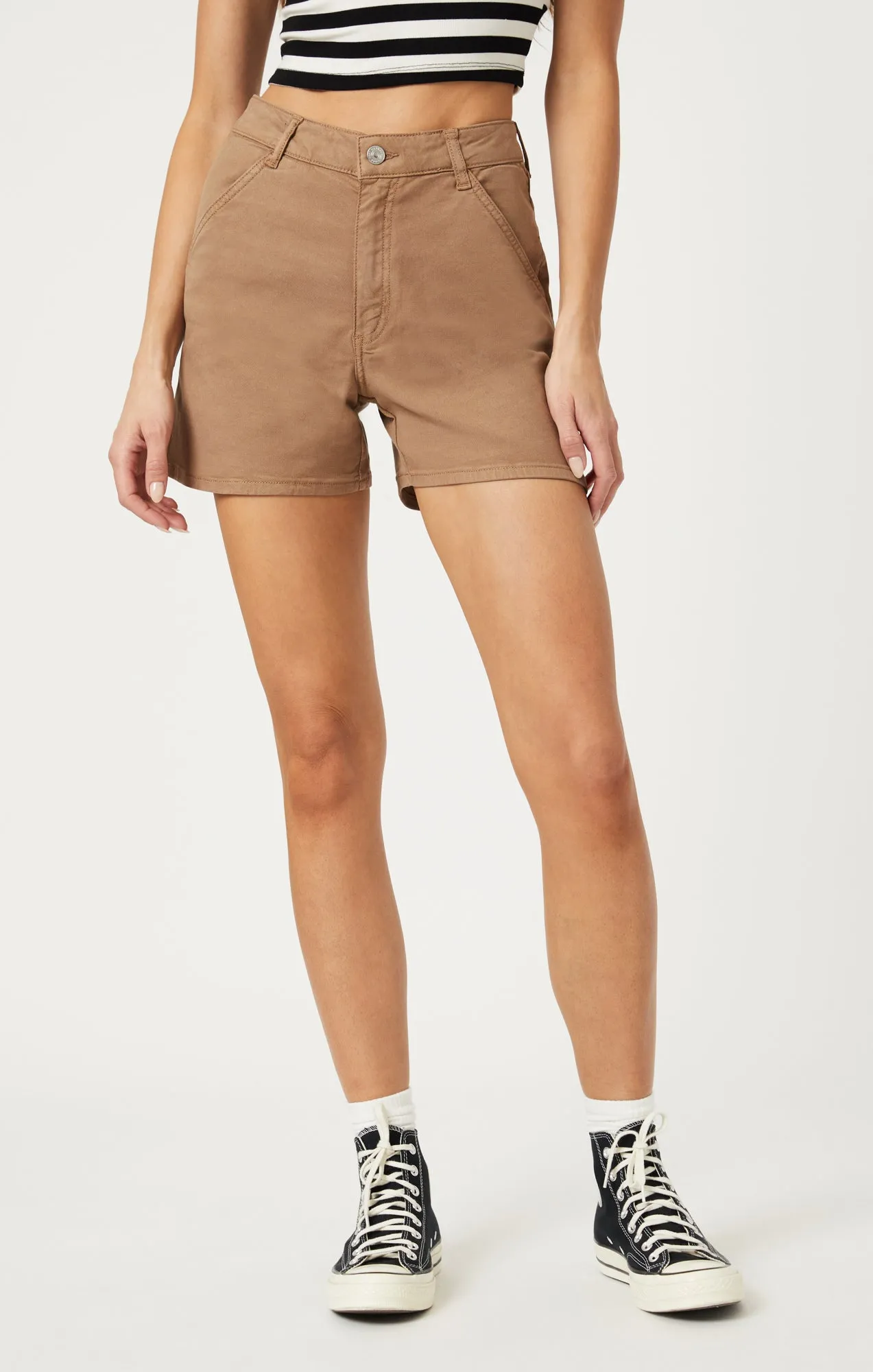 KYLIE SHORTS IN TIGER'S EYE LUXE TWILL sold by Mavi product image thumbnail 2