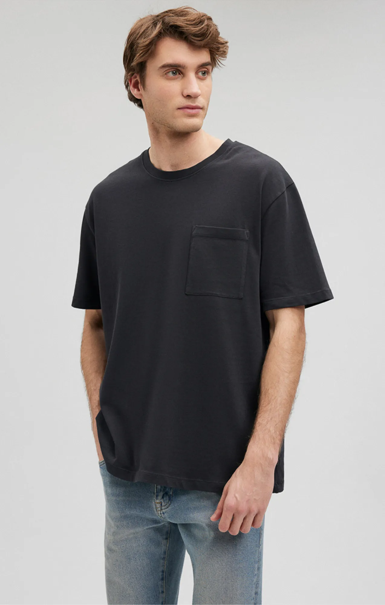 POCKET T-SHIRT IN PIRATE BLACK sold by Mavi