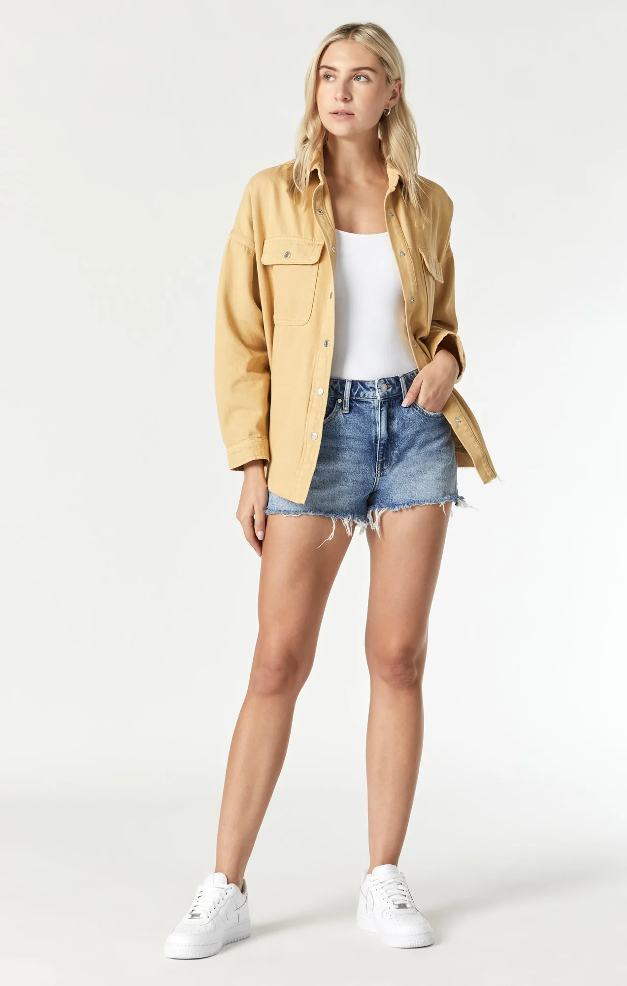 TAMARA OVERSIZED DENIM SHIRT IN MOONSTONE DENIM sold by Mavi product image thumbnail 5